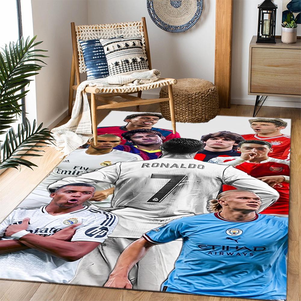 Cr7: Goat Celebration Carpet Perfect for Dormitory Playrooms Kitchen Game Room Anti-slip Rug Office home decor
