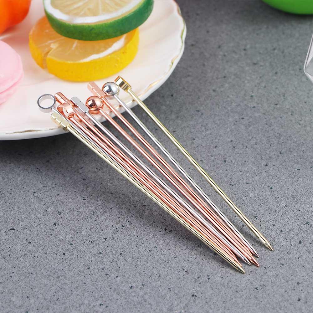 Creative Party Bar For Drinks Decoration Cocktail Picks Toothpicks Fruit Fork Fruit Sticks