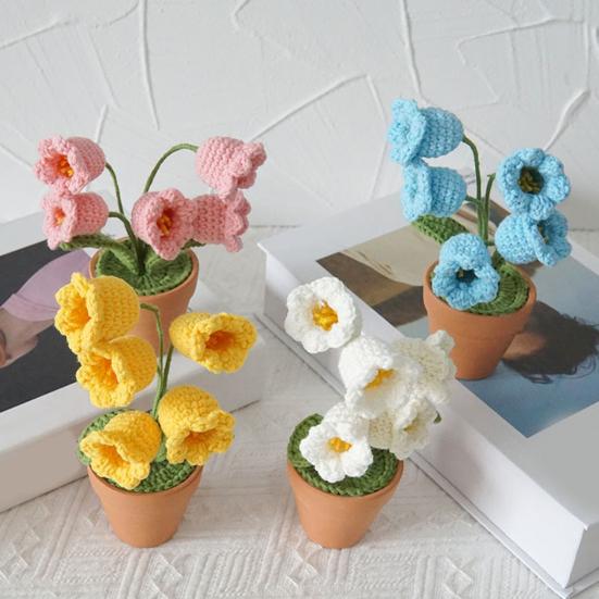 Тканые горшечные растения ручной вязки, мини-горшки для растений, связанные крючком, долговечны, легко моются, для украшения дома