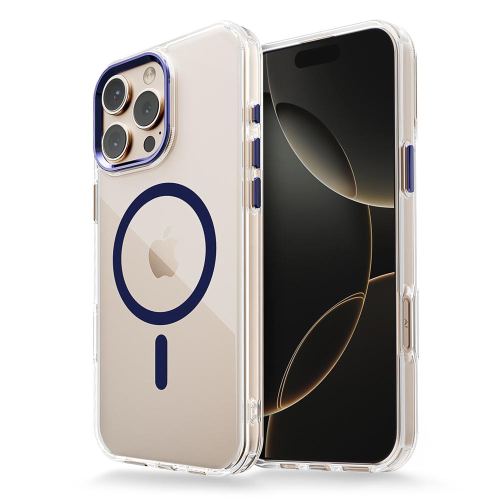 Роскошный магнитный прозрачный чехол для телефона для iPhone 16 11 12 13 14 15 Pro Max Magsafe беспроводная зарядка противоударный прозрачный чехол