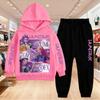 K-pop Охотники на демонов Детский комплект худи для мальчиков и девочек-подростков Толстовки с брюками Спортивный костюм Детская осенняя одежда 2 шт.