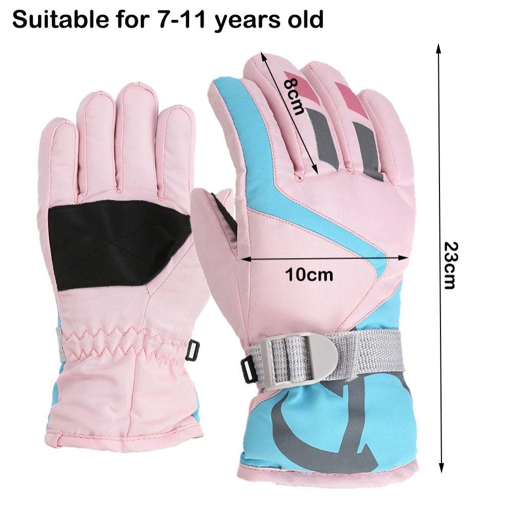 Waterproof Children Ski Gloves Windproof Winter Warm Cute Kid Gloves Ski