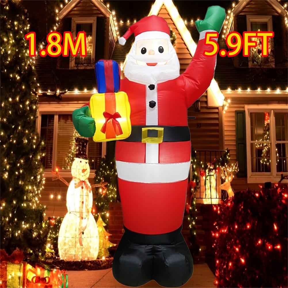 Christmas Decorations Inflatable Model Built-in LED Lights Inflated Toys Ornament Xmas Party New Year Garden Yard Outdoor Decor