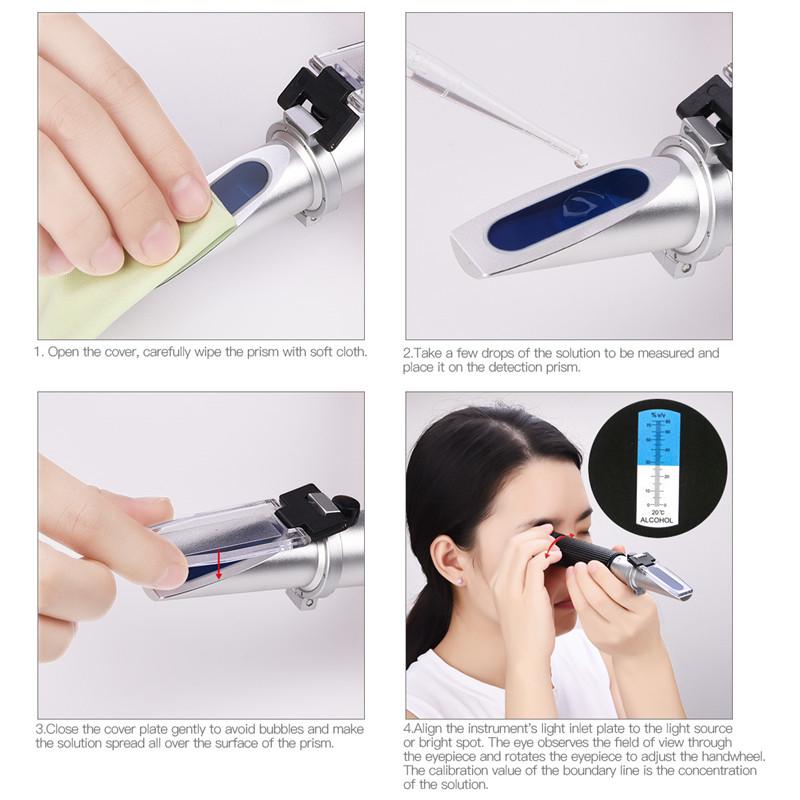 Ручной тестер концентрации алкоголя, высокая точность измерения 0 ~ 80%.