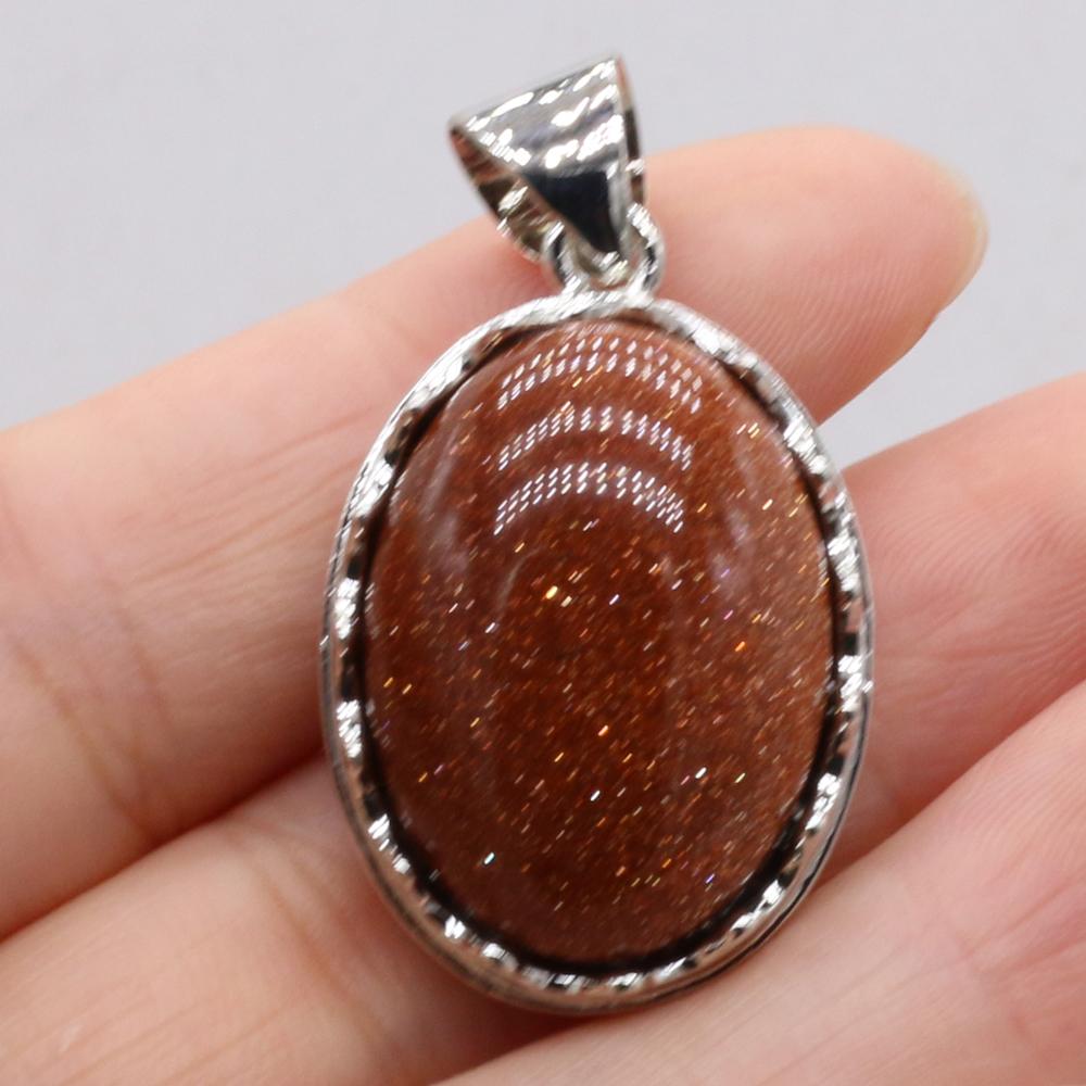 Кулон из натурального камня овальный розовый кварц аметист опал малахит лазурит агат зеленый авантюрин подвески для изготовления ювелирных изделий DIY аксессуары для ожерелья