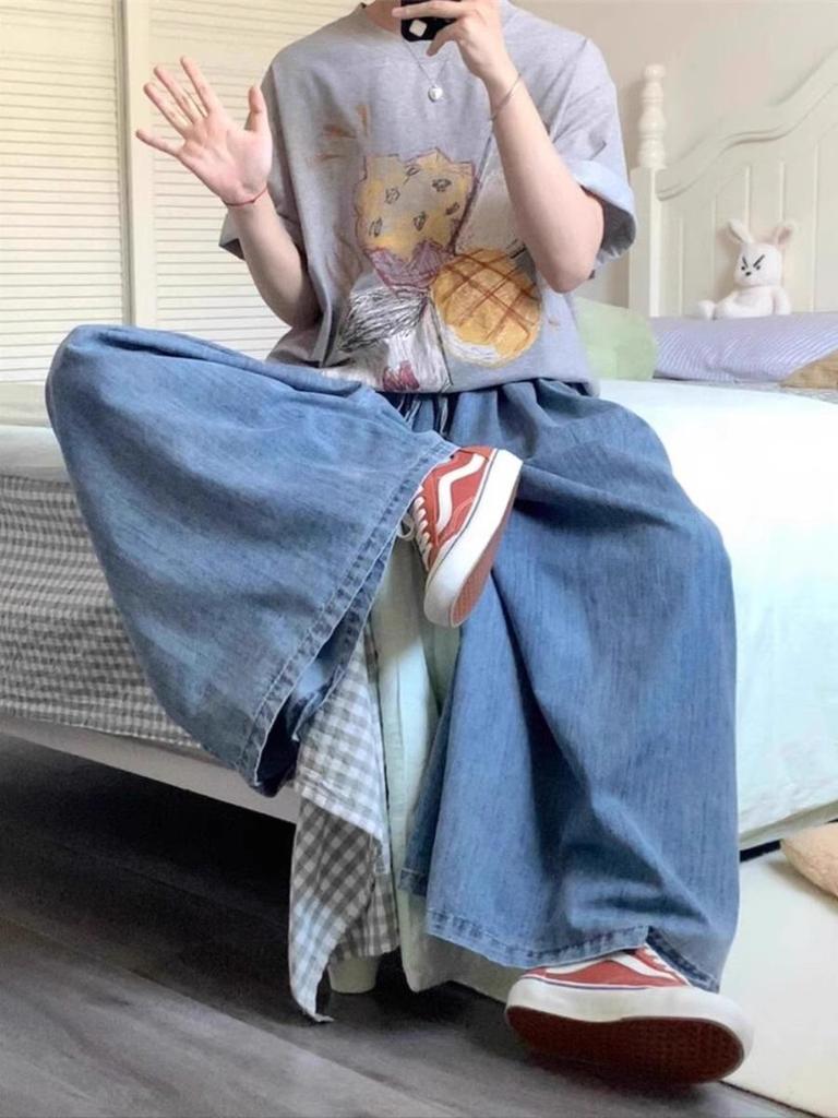 100% Чистый Хлопок Серый Женская Европейская Летняя Футболка с Коротким Рукавом - Трендовый Американский Нишевый Дизайн