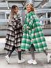 2021 Women's Autumn/Winter Fashion Extra Long Plaid Coat - European & American Style