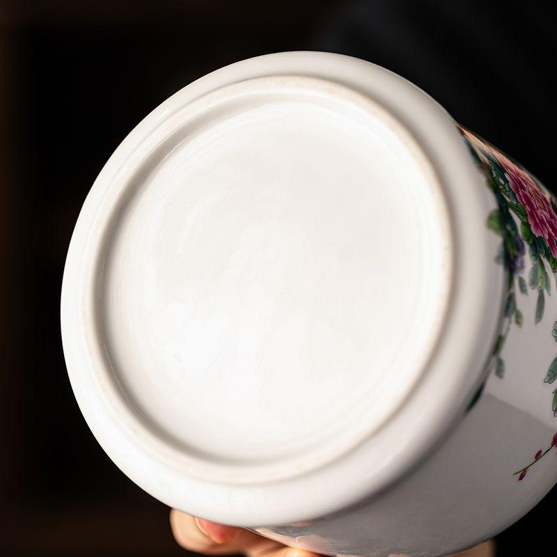 Большая керамическая чайница с крышкой – Винтажный дизайн с птицами и цветами, Герметичная банка для хранения рассыпного чая