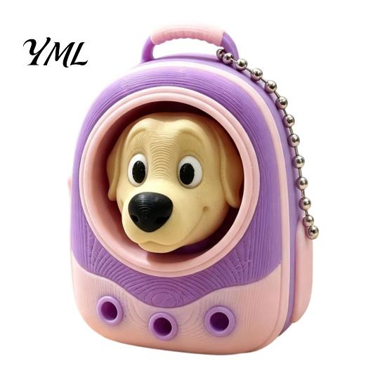 Dog Backpack Clicker Animal Fidget Toy, Cat Penguin Parrot Handbag Accessory Finger Clicker, Stress Relief Decorative