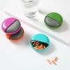 Mini Spin Pill Organizer Sealed Pill Container Creative Round Rotating Pill Box  for Travel