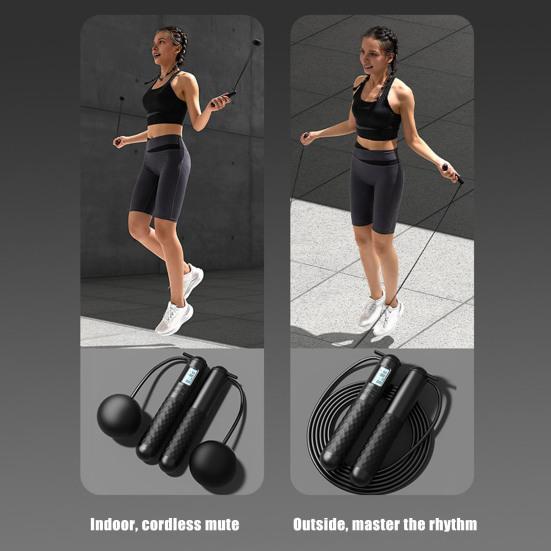 Скакалка с противовесом, стальной трос, регулируемая нескользящая ручка, скакалка для фитнеса, не спутывающаяся