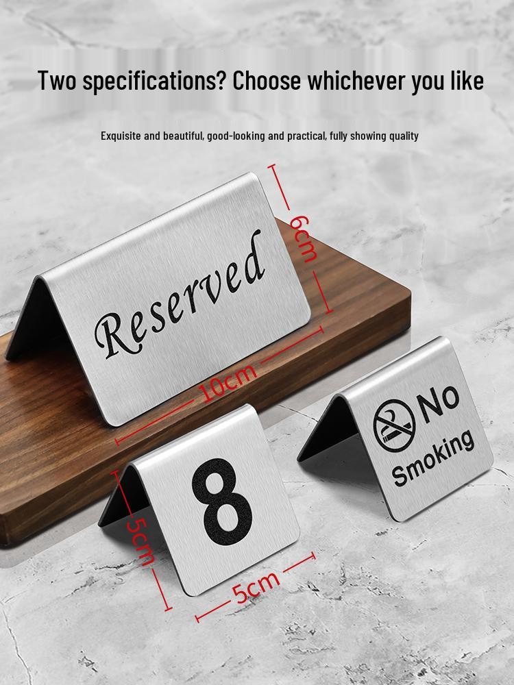 Custom Double-Sided Stainless Steel No Smoking Sign for Hotel, Guest House, or Restaurant