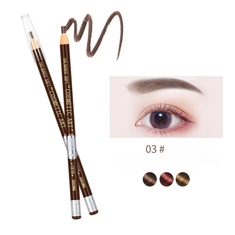 Карандаш для бровей с резьбой, водостойкий, устойчивый к поту, не размазывается, легко окрашивается, твердый, очень тонкие линии карандаша для бровей