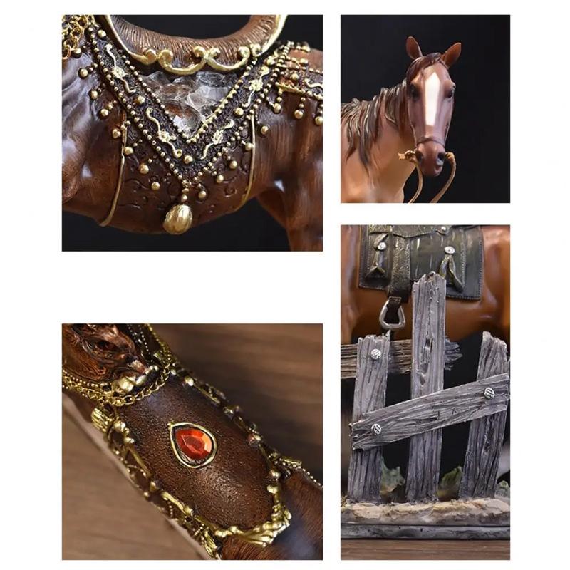 1Pc Synthetic Resin Affordable Luxury Home Decoration Gift Horse Ornament Fortune Craft Decorations