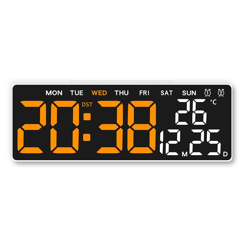 Digital Alarm Clock USB Powered TEMP Date Week Auto Dimmer DST Table Clock 12/24H Timing Countdown Electronic LED Alarm Clock