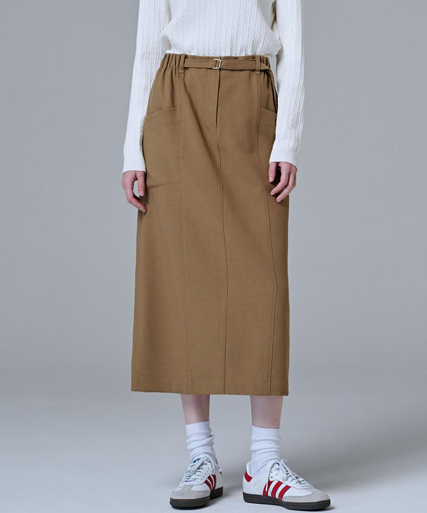 Marop 3107 Stretch H-Line Skirt (Beige)