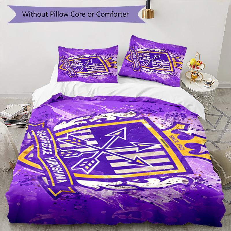 sanfrecce hiroshima Printed Pattern Duvet Cover Set – includes 1 duvet cover and 2 matching pillowcases Bedroom decor Christmas gifts