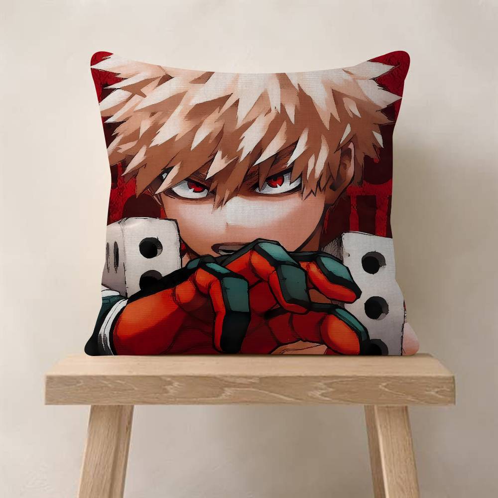 My Hero Academia Bakugou Katsuki Cushion Cover Decorative Pillow Sofa Home Decor case pillow cases