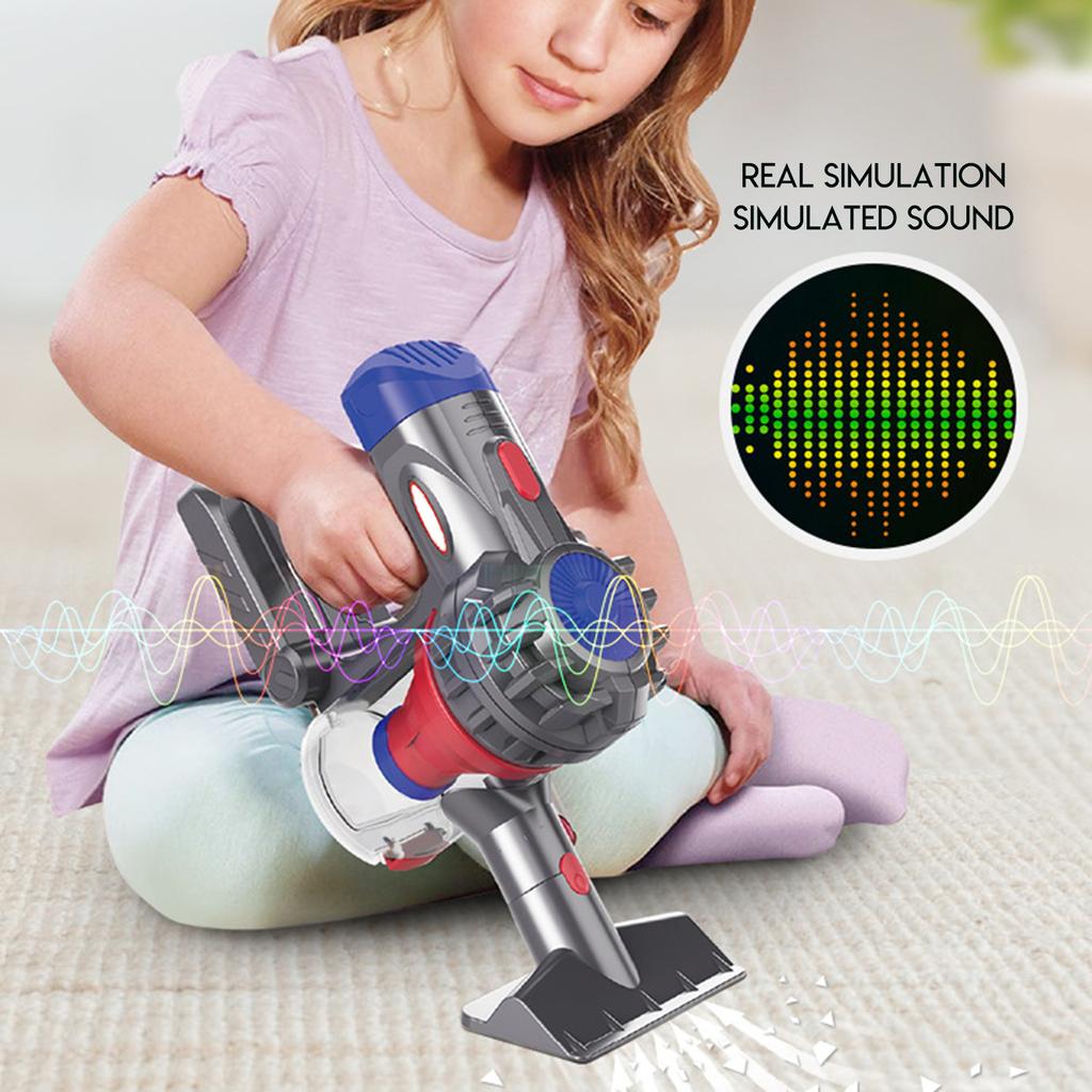 Vacuum Toy Set Easy To Assemble Safe Fun Simulation Electric Vacuum Cleaner Toy For Kids