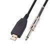 Gold-Plated USB To 6.35mm Electric Guitar Double Shielded Noise Reduction Cable