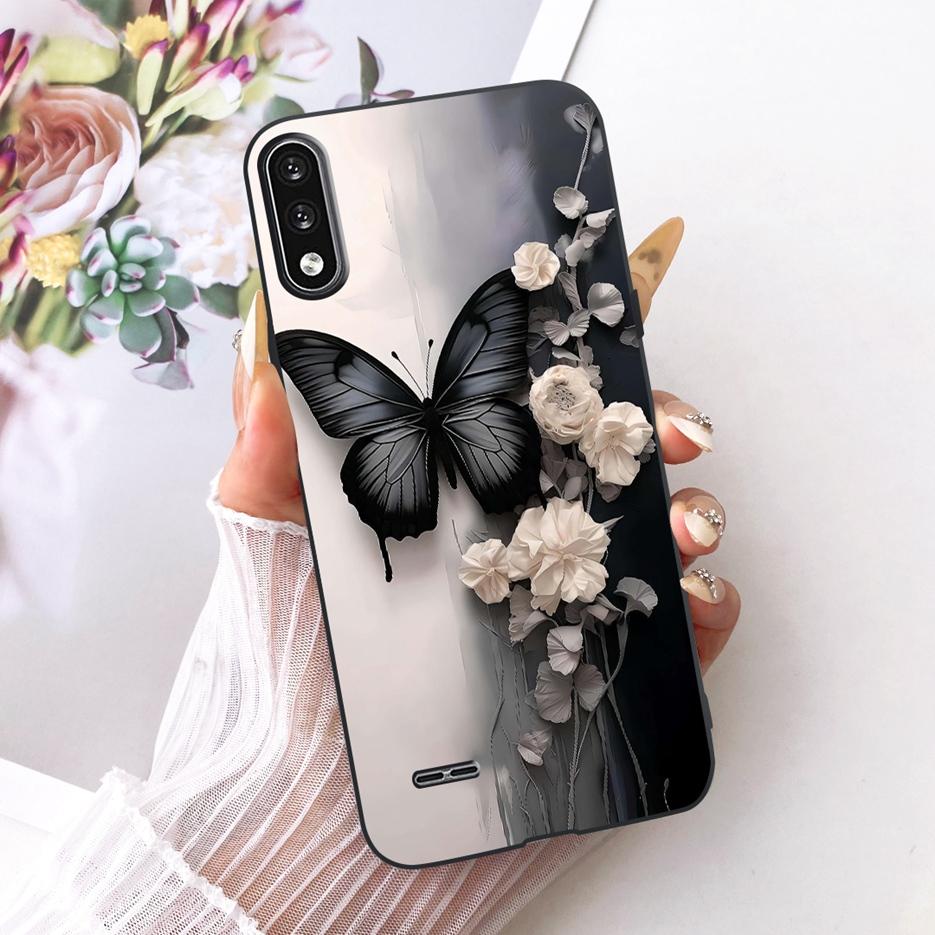 For LG K22 Case LM-K200 LMK200B Luxury Butterfly Tree Painted Cover Soft Silicone Phone Case For LG K22 K 22 LGK22 Fundas Bumper
