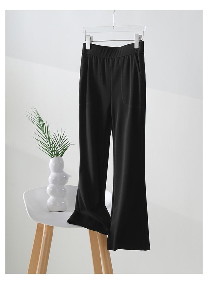 Elastic and comfortable thin casual pants for women in the summer of 2025, versatile and slimming. Elastic waistband with flared pants