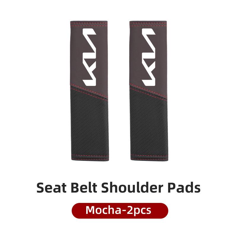 Leather Car Seat Safety Belt Adjustable Soft Protector Shoulder Strap Pad For KIA Rio K5 K2 Sportage Ceed Sorento Picanto QQ6
