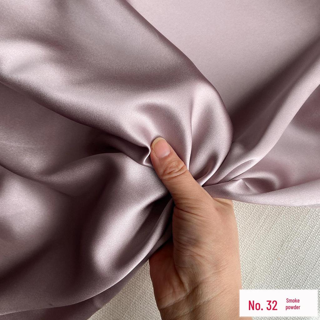 30 Momme Pure Mulberry Silk Heavy Satin Fabric for Qipao, DIY Clothing, Embroidery, and Formal Wear.