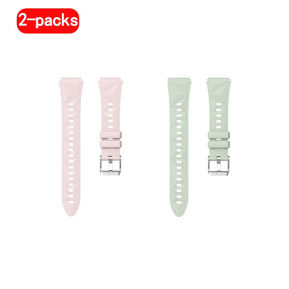 2 шт. - 18 мм Подходит для Huawei Watch GT5/GT5 Pro/GT4 Женский силиконовый ремешок для смарт-часов с игольчатой пряжкой