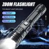 High Power  LED Flashlights Built-in Battery USB Rechargeable Strong Hand Light Multifunctional Torch Lamp For Emergency Camping