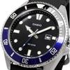 Casio MDV-107-1A2V Analog Sports Watch 20 ATM Water Resistant Black Blue Bezel Rubber Band