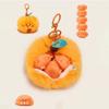 Soft Peelable Fruit Key Chain Durian Plush Doll Pendant Daily Creative Tangerine Key Ring  Women