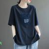 Women's Short Sleeve T Shirt O Neck Loose Solid Color 100% Cotton Casual Summer Top