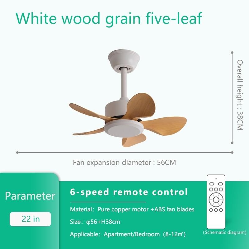 22" Household Electric Ceiling Fan with Hook 3/5 Blades & LED Lighting Fan Silent DC Motor & Energy Saving Fan