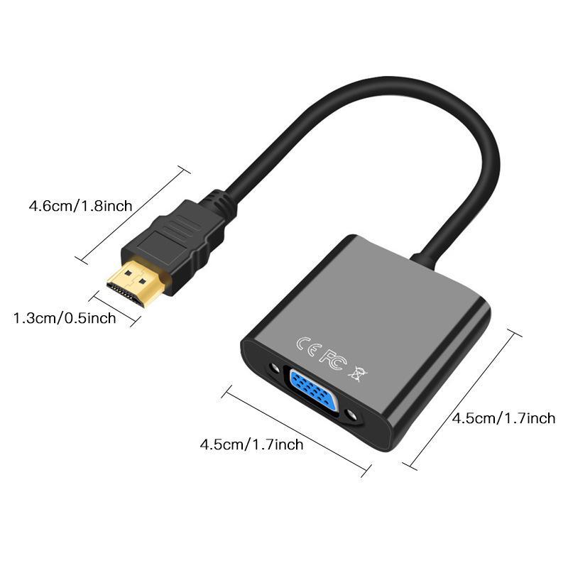 Конвертер HDMI в VGA с аудиокабелем-адаптером