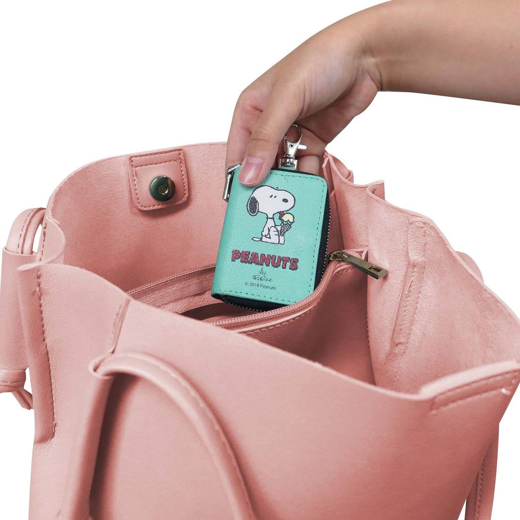 Akiho SNOOPY Car Smart Key Case with Clear SN163 Window, Saxophone,