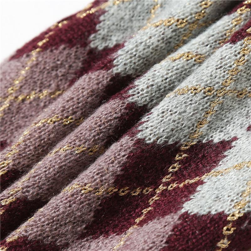 Europe America Women Color Match Fashion Ring Scarf Knit Neck Cover Warm Fleecing Neckerchief Unisex Accessories Free Shipping