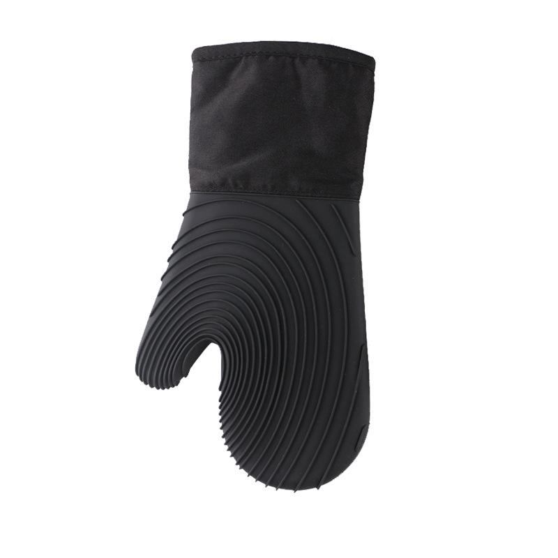 Silicone Cotton Cloth Thermal Insulation Gloves Microwave Oven Anti-scalding Kitchen High Temperature Resistant Thickened Baking Gloves