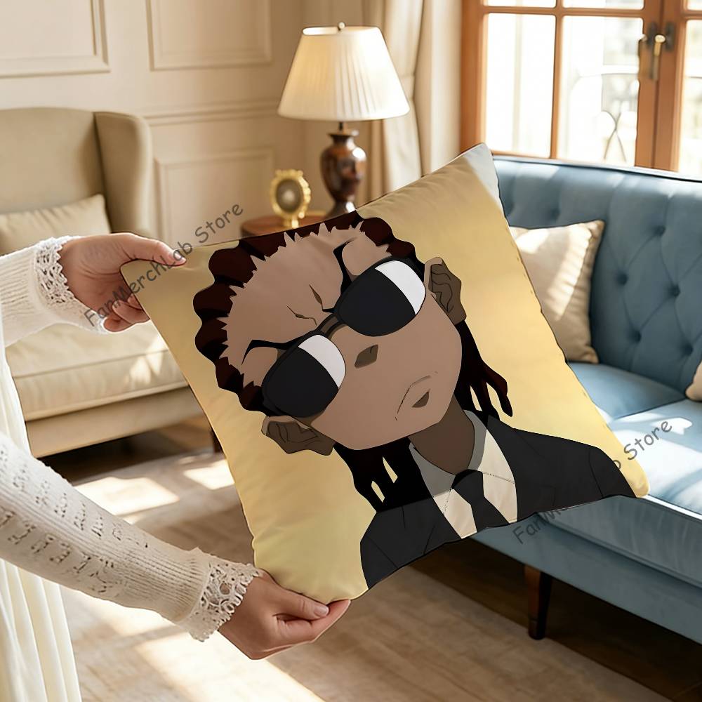 The BBoondocks Cartoon Pillow Case Ultra Soft Skin Friendly Fabric Cloud Like Comfort Concealed Zipper
