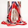 Women Silk Scarf Square Headband Female Satin Hijab Shawl Wrap Kerchief Chain Print
