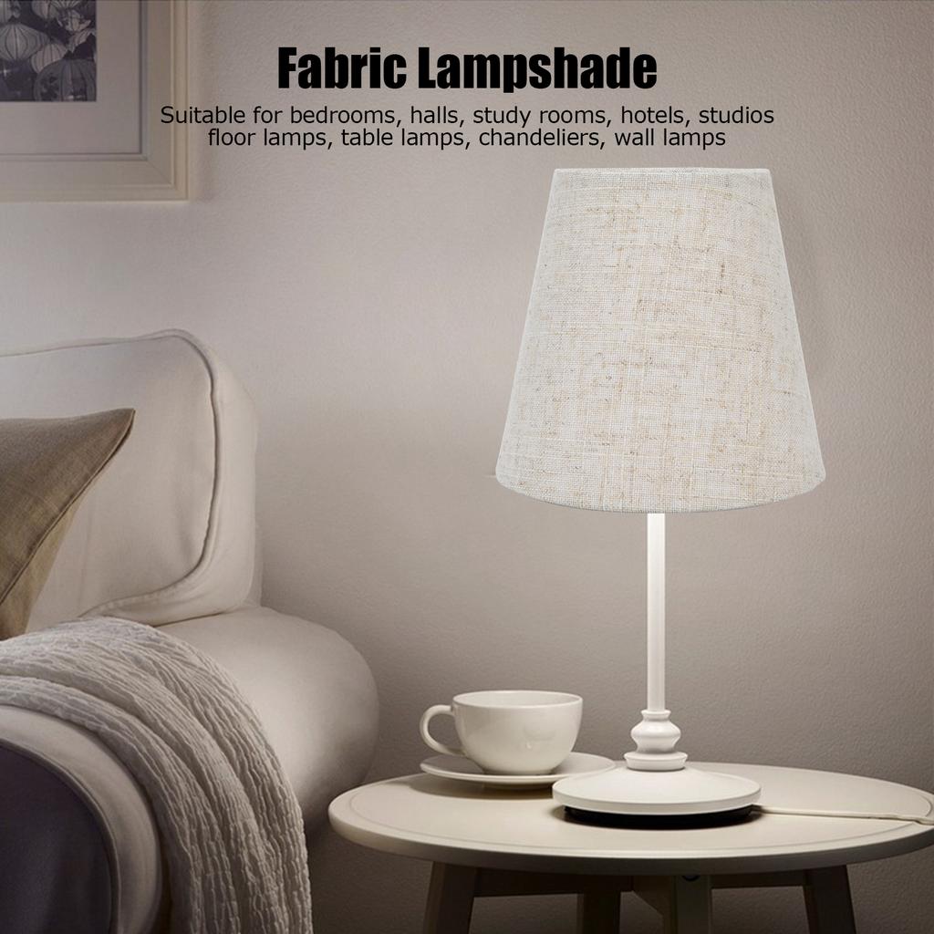 2Pcs Table Lamp Shade Cover for E14 Bulbs Fabric Clip On Lampshade for Candlestick Lamps Chandelier for Bedroom Hall Hotel