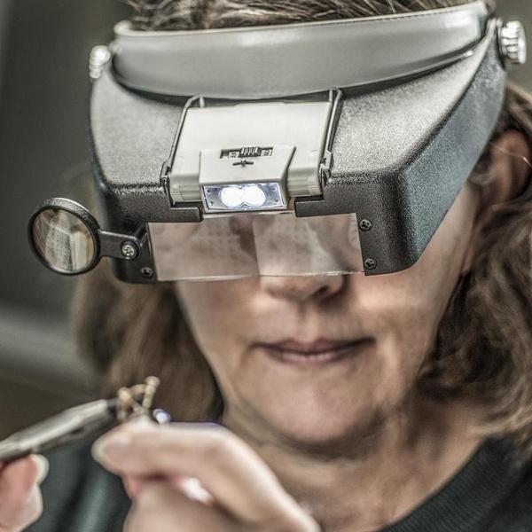 Headband Magnifier Led Light Head Lamp Magnifying Glass Jeweler Loupe With Led Lights 1.5x 3 X 8.5x 10x
