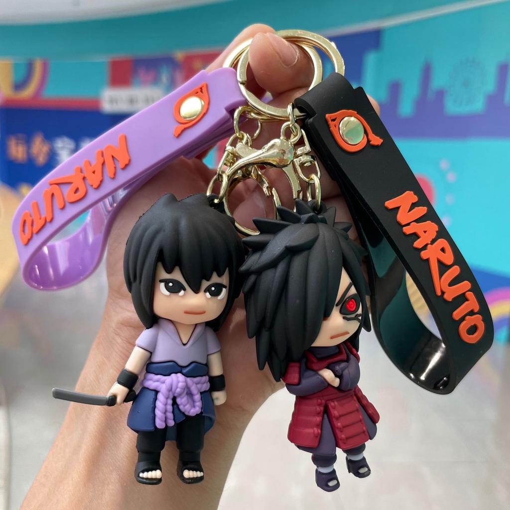 Naruto Anime PVC Keychain Figure - Haruno Sakura Hatake Kakashi Gaara Uzumaki Naruto - Pendant Key Rings for Kids Birthday Toy G