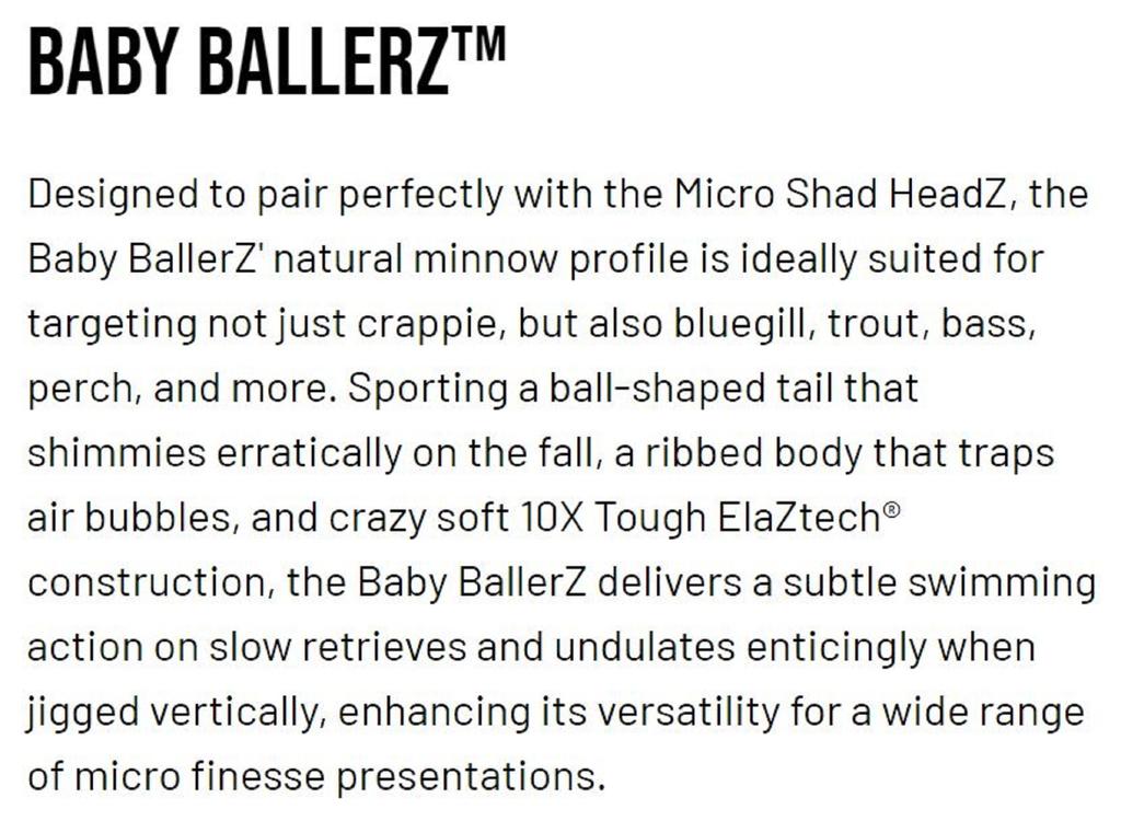 Zman Мягкая приманка Baby BallerZ 2 дюйма, 8 шт. в упаковке, гуппи Space Guppy (6599)