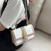 Stylish 2022 Women's Casual Shoulder Bags Chic Small Square Handheld Purses In White Khaki And Black