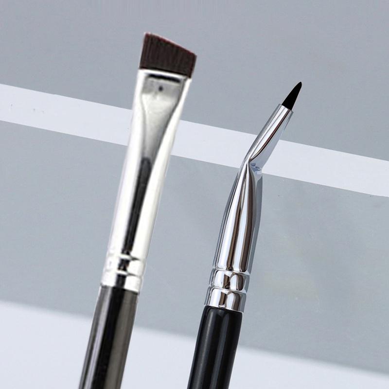 1 шт. Кисть для подводки глаз, контурная подводка для бровей, угловая кисть, портативная маленькая угловая кисть для подводки бровей, женский макияж, косметические инструменты