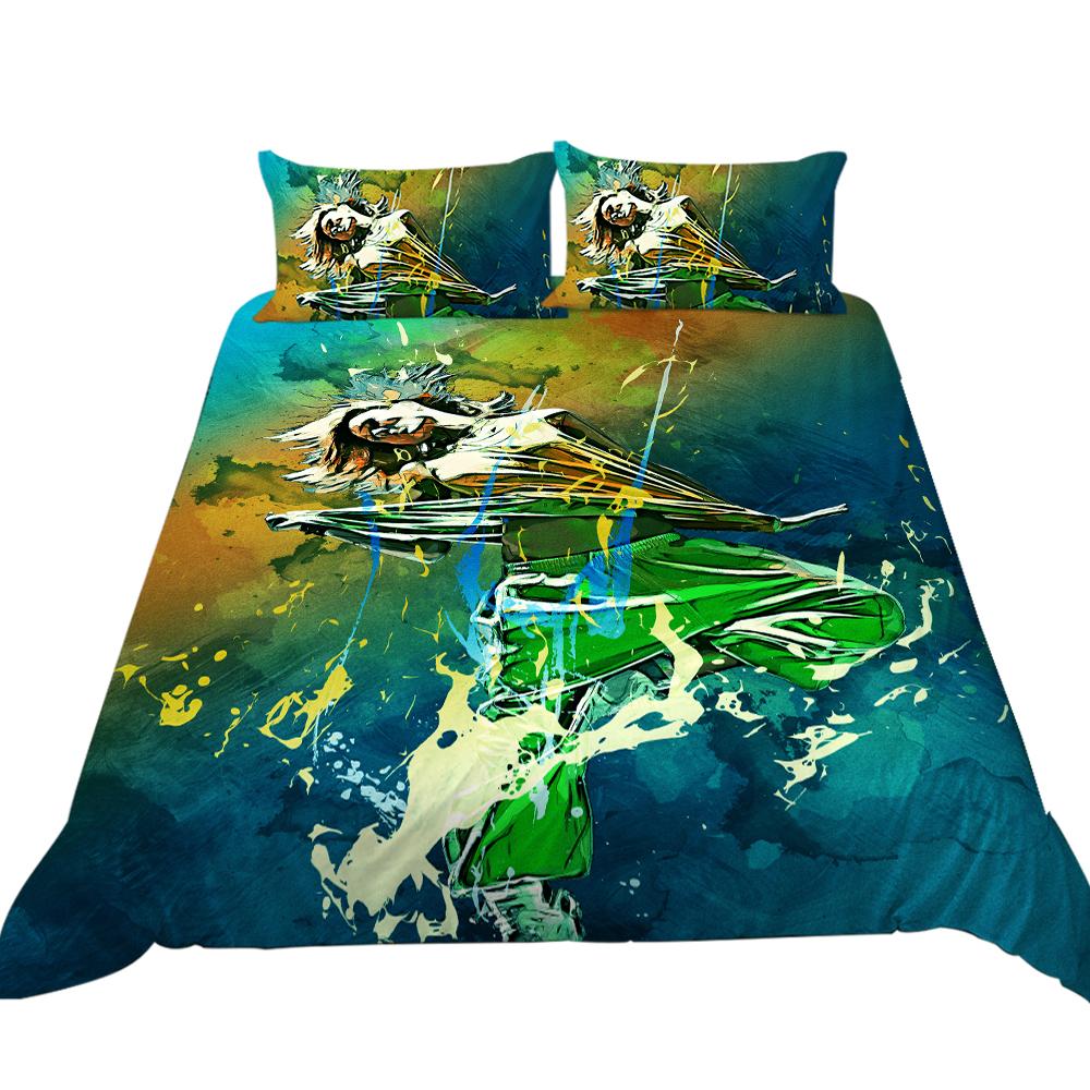 Роскошный домашний комплект постельного белья с 3D танцевальным узором, полноразмерное пододеяльник и наволочка, моющееся удобное постельное белье для спальни с принтом теней для танца