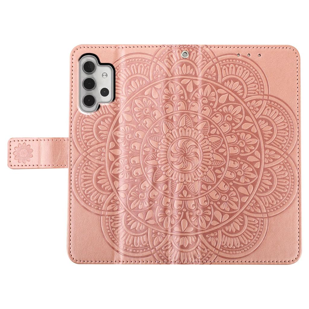 For Samsung Galaxy A13 4G Phone Case PU Leather Folio Flip Wallet Cover with Strap