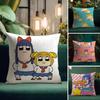 Милая Наволочка в стиле Аниме Pop Team Epic Натуральный Лен Органическая Ткань Двусторонняя Печать Дышащая Идеально Для Декора Дома
