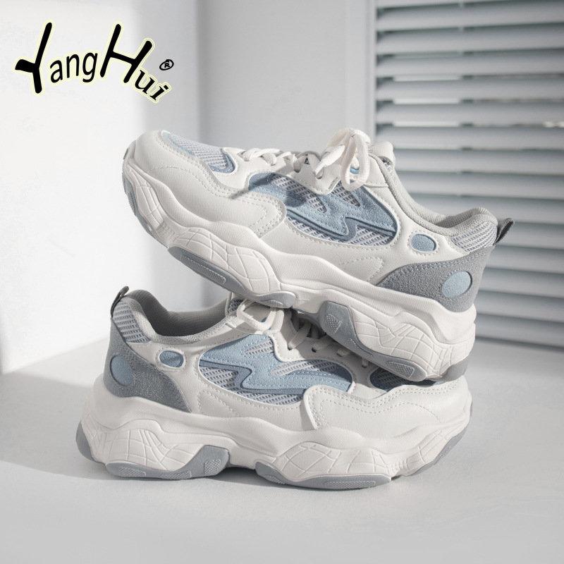 Модные универсальные сетчатые дышащие кроссовки 2024 года, новая мода в корейском стиле, удобная, износостойкая спортивная обувь для женщин, лето